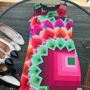Desigual geometric shift dress size large but fits small-XS